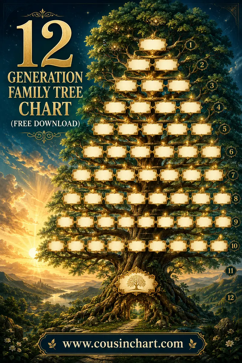 12 Generation Family Tree Chart (Free Download)