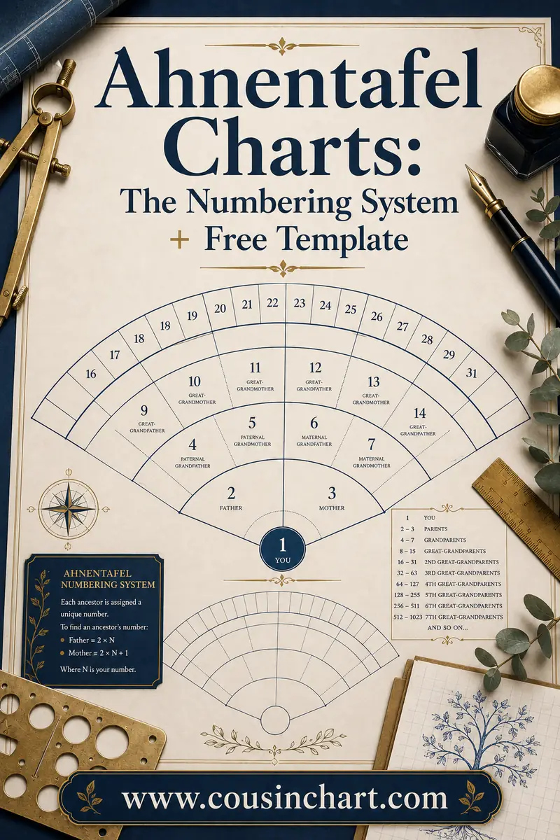 Ahnentafel Charts: The Numbering System + Free Template