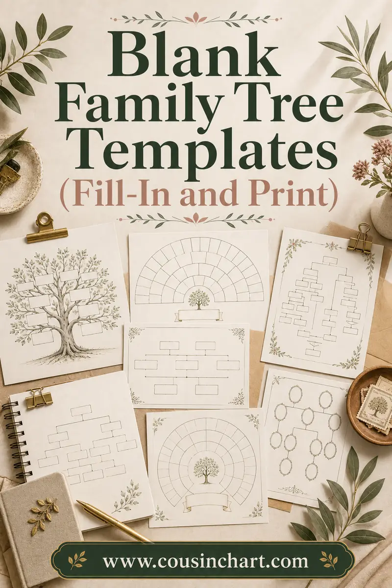 Blank Family Tree Templates (Fill-In and Print)