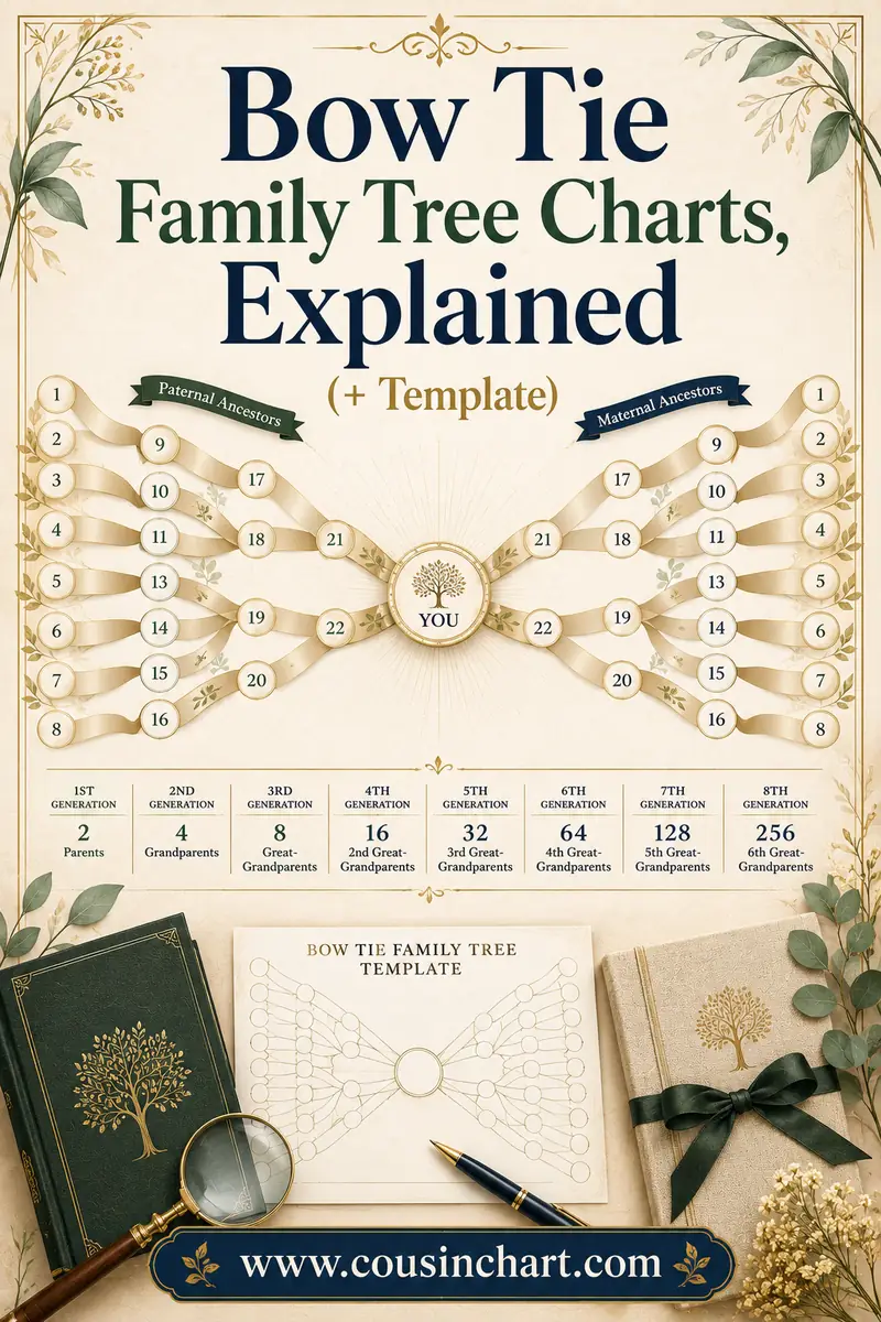 Bow Tie Family Tree Charts, Explained (+ Template)