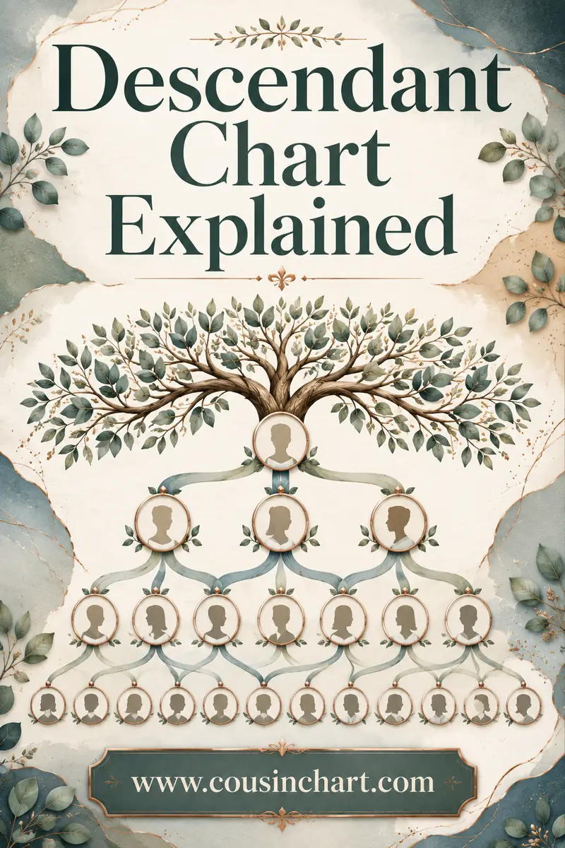 Descendant Chart Template (Free Printable)