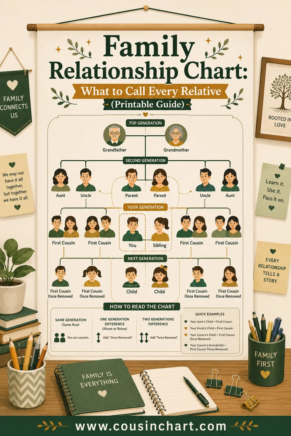 Family Relationship Chart: What to Call Every Relative (Printable Guide)