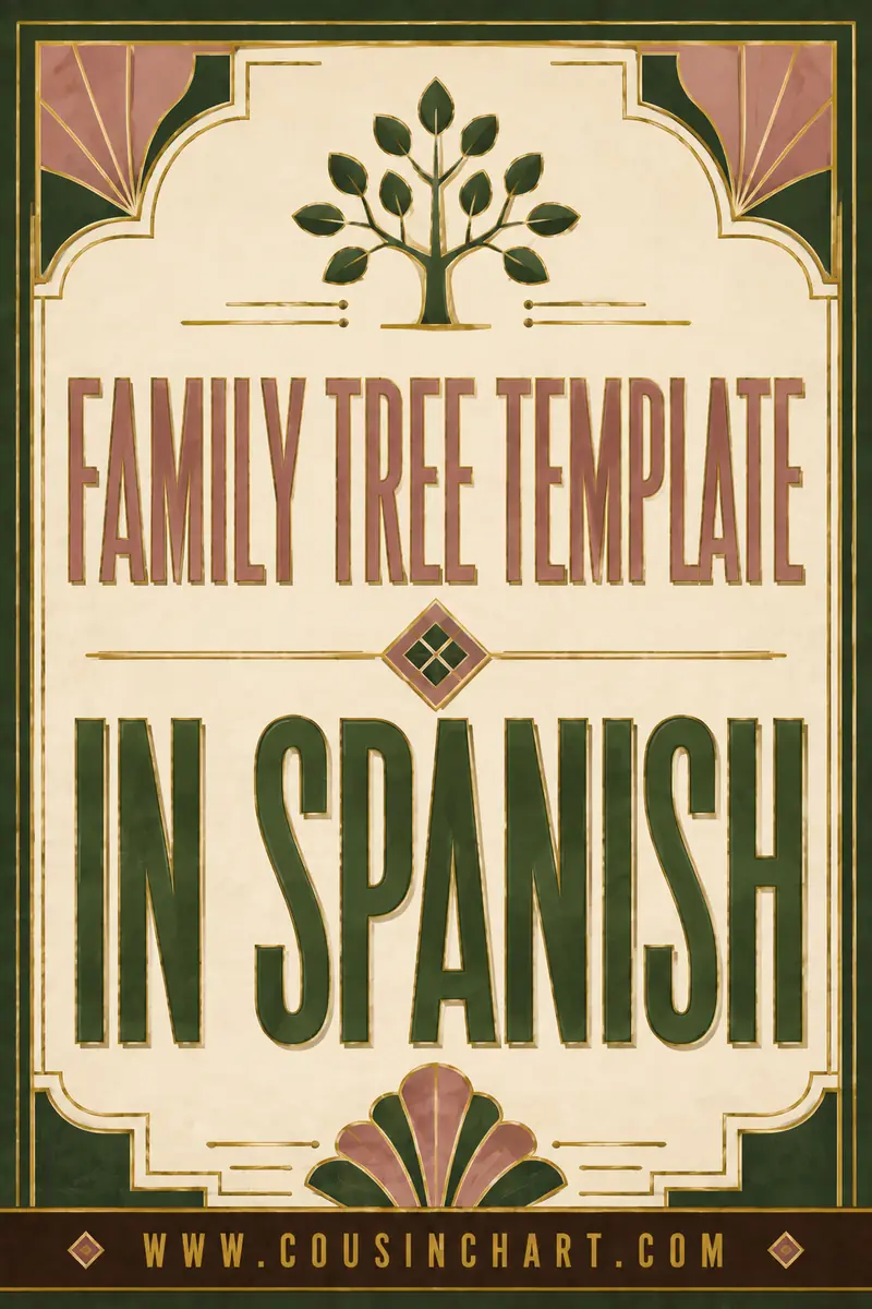 Family Tree Template in Spanish (Árbol Genealógico, Printable)