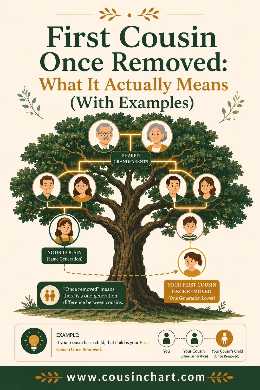 First Cousin Once Removed: What It Actually Means (With Examples)