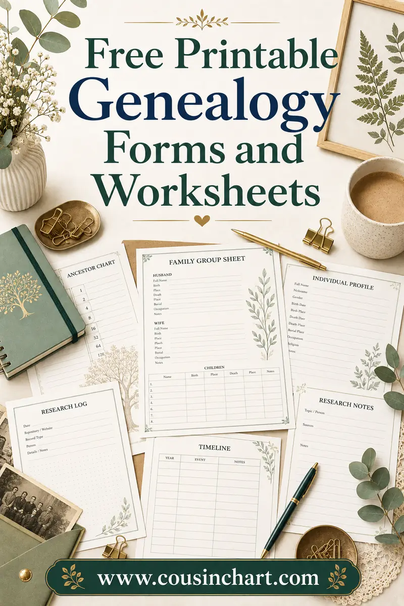 Free Printable Genealogy Forms and Worksheets