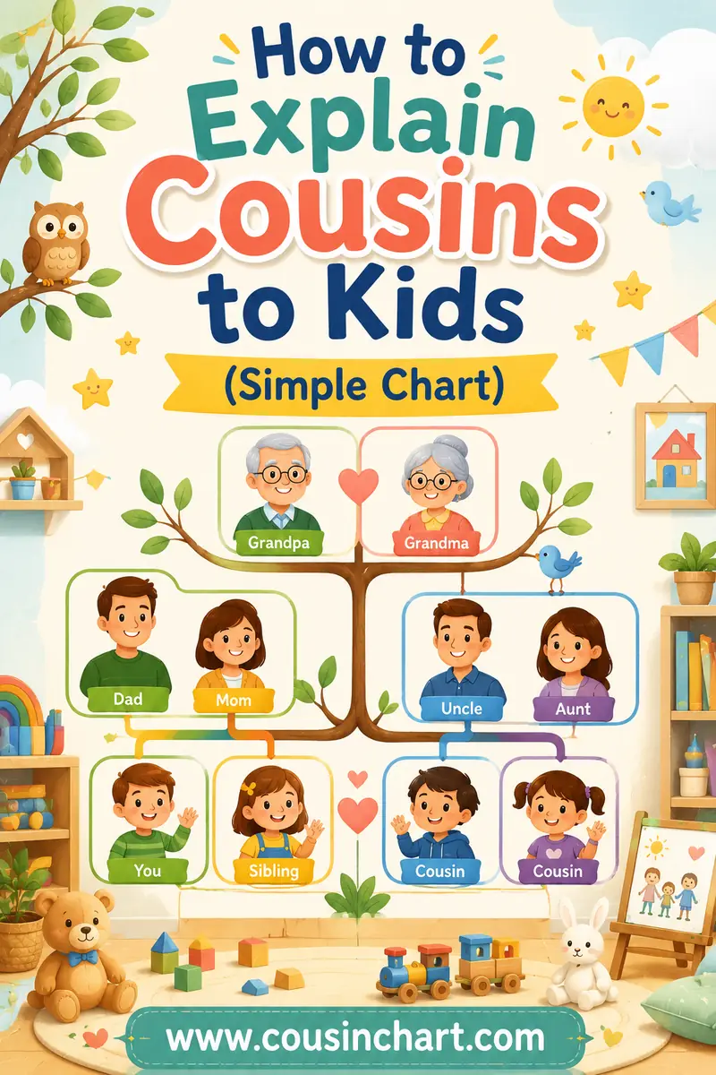 How to Explain Cousins to Kids (Simple Chart)