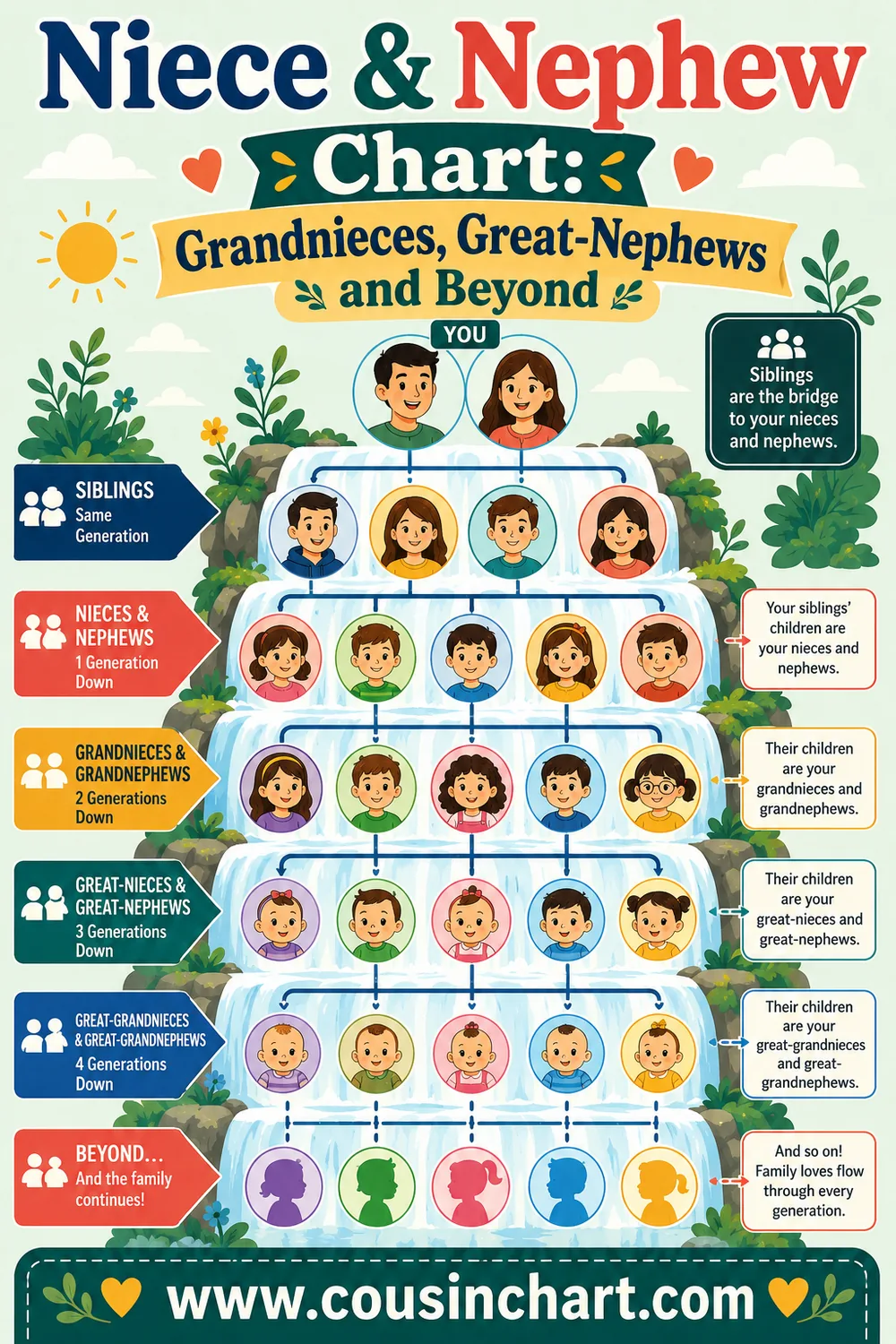Niece & Nephew Chart: Grandnieces, Great-Nephews and Beyond