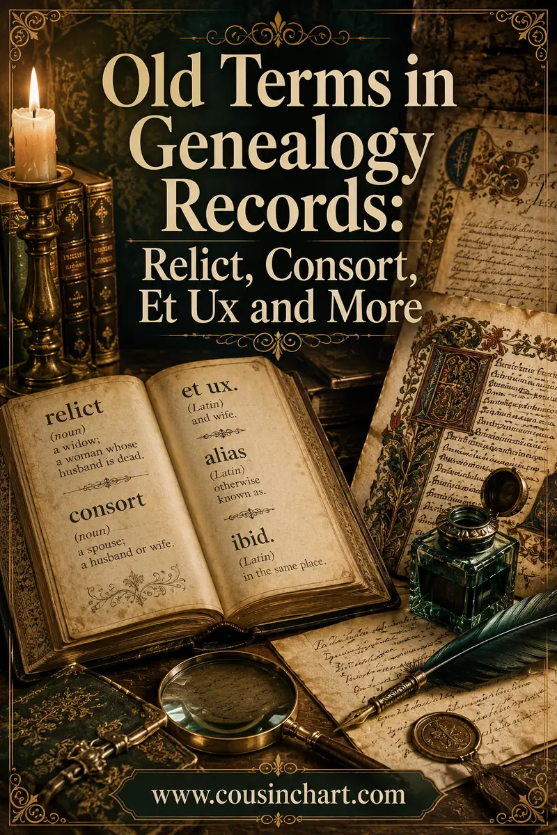 Old Terms in Genealogy Records: Relict, Consort, Et Ux and More