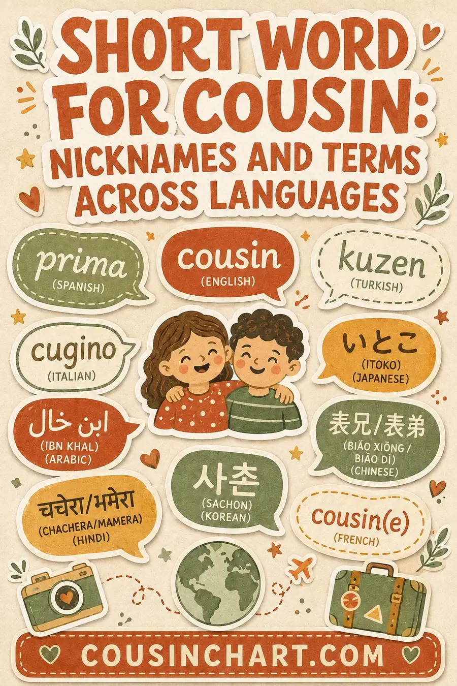 Short Word for Cousin: Nicknames and Terms Across Languages