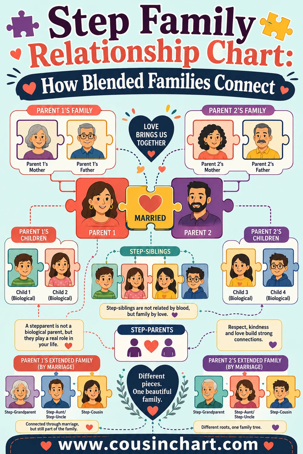 Step Family Relationship Chart: How Blended Families Connect