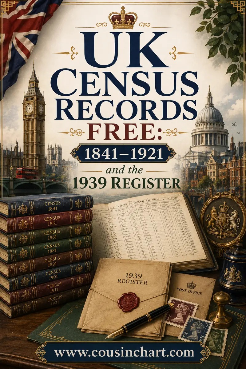 UK Census Records Free: 1841–1921 and the 1939 Register