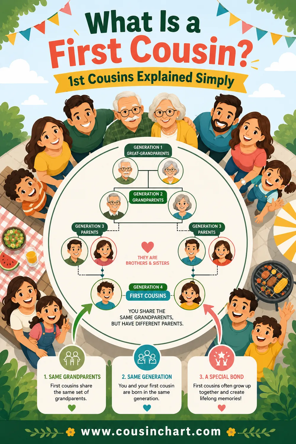 What Is a First Cousin? 1st Cousins Explained Simply
