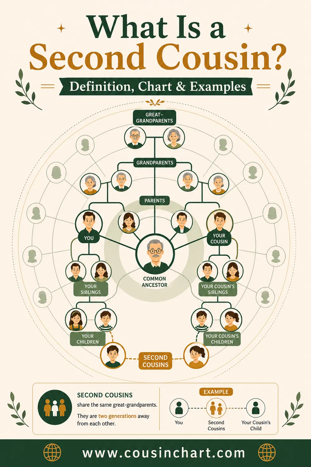 What Is a Second Cousin? Definition, Chart & Examples