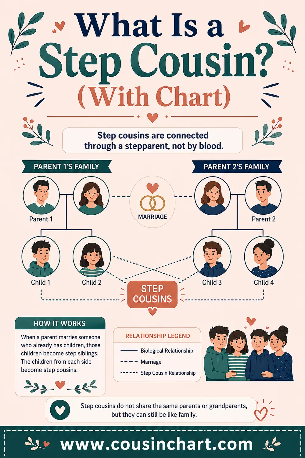What Is a Step Cousin? (With Chart)