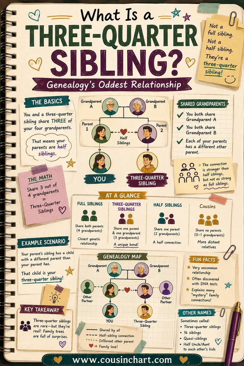 What Is a Three-Quarter Sibling? Genealogy's Oddest Relationship