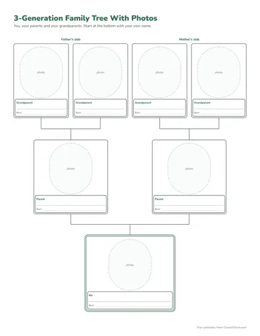 Photo Family Tree printable preview
